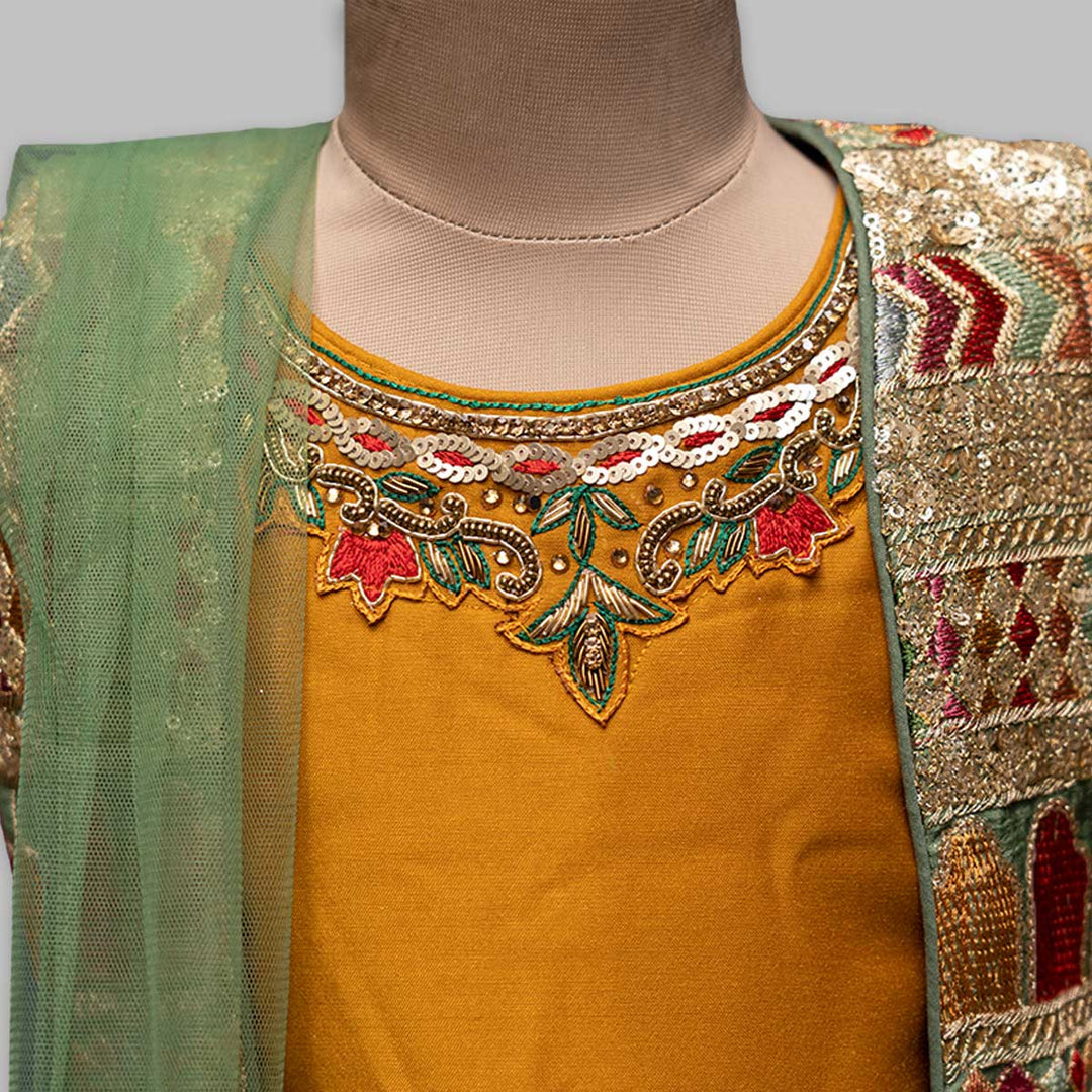 Mustard Girls Lehenga Choli