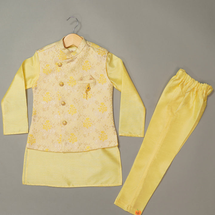 Floral Print Kurta Pyjama For Kids