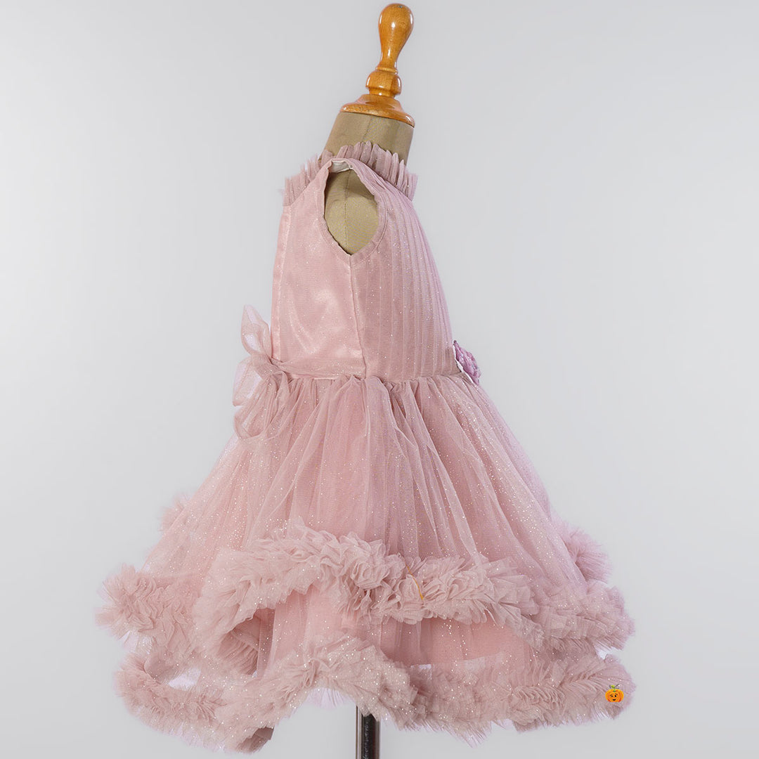 Onion Frill Girls Frock Side View