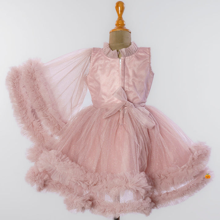 Onion Frill Girls Frock Back View