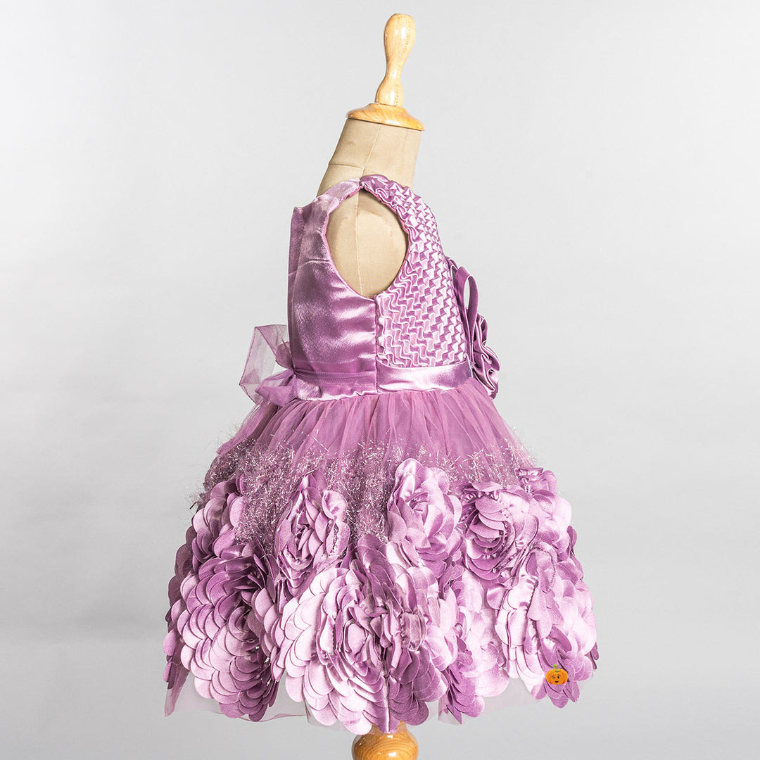 Wine Designer Girls Frock 