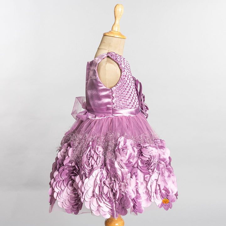 Wine Designer Girls Frock 