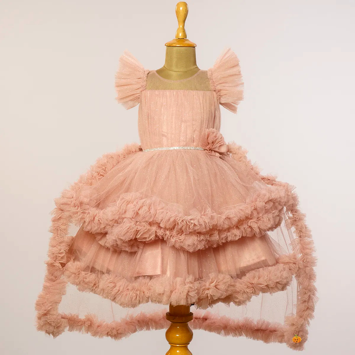Elegant Burgundy Velvet Gown for Baby Girl  Children velvet Dress
