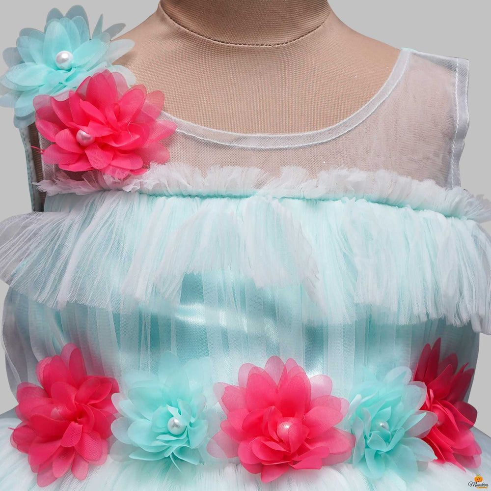 Stylish Frock For Kids With Soft Fabric Close Up View 