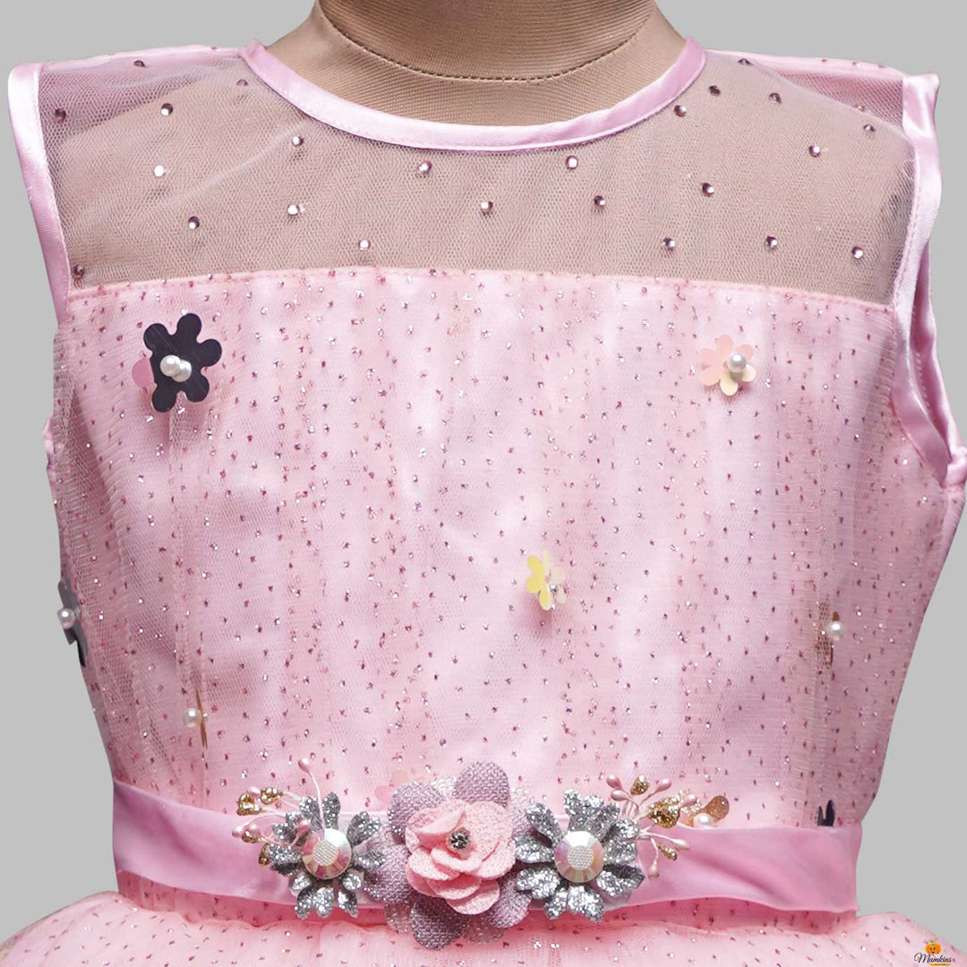 Aesthetical Party Wear Frock For Girls And KidsPink
