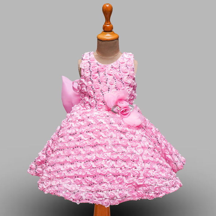 Frock For Girls And Kids With Beautiful Flower Design