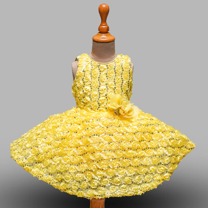 Frock For Girls And Kids With Beautiful Flower Design