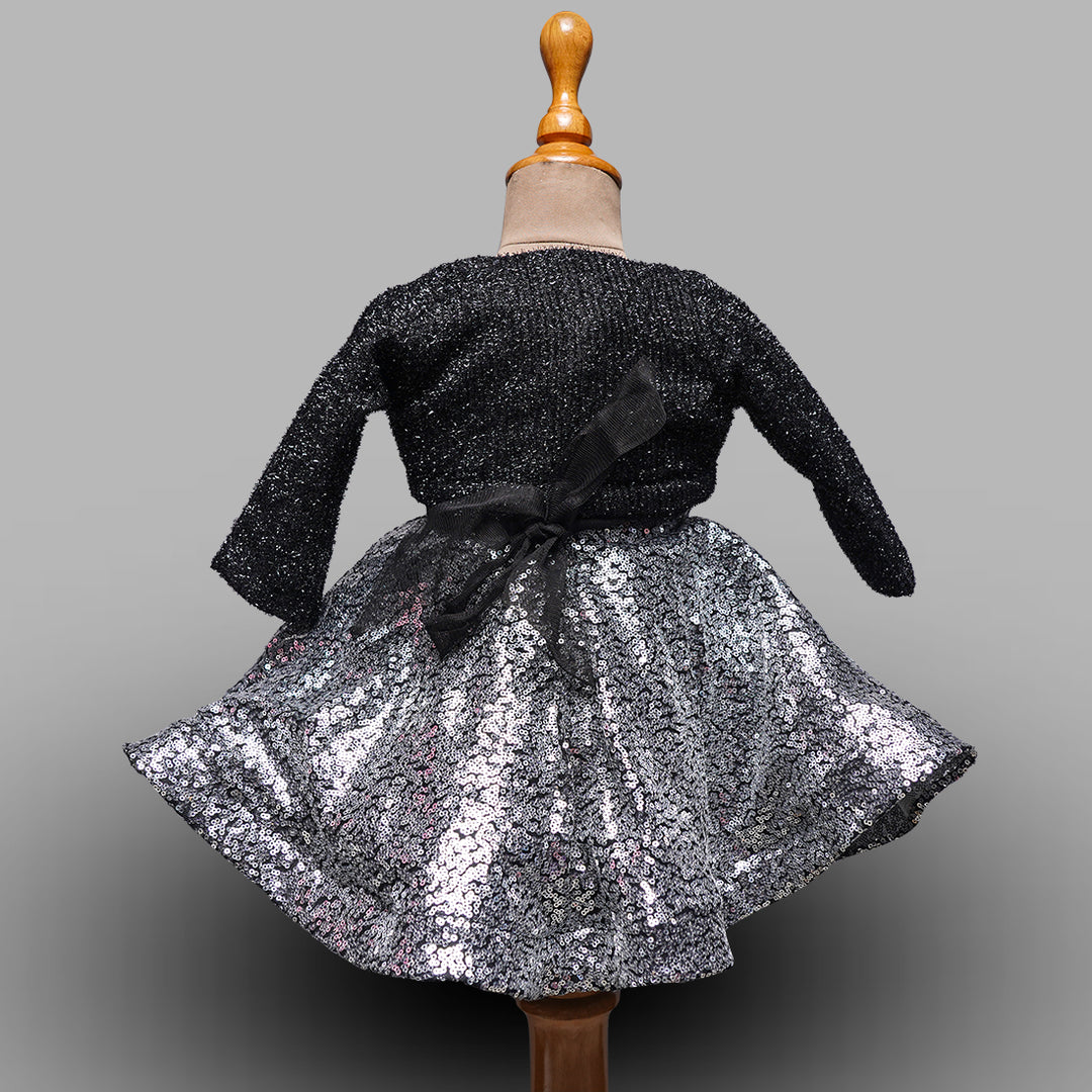 Sequin Frock For Girls With A Jacket 
