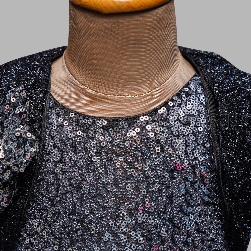 Sequin Frock For Girls With A Jacket 