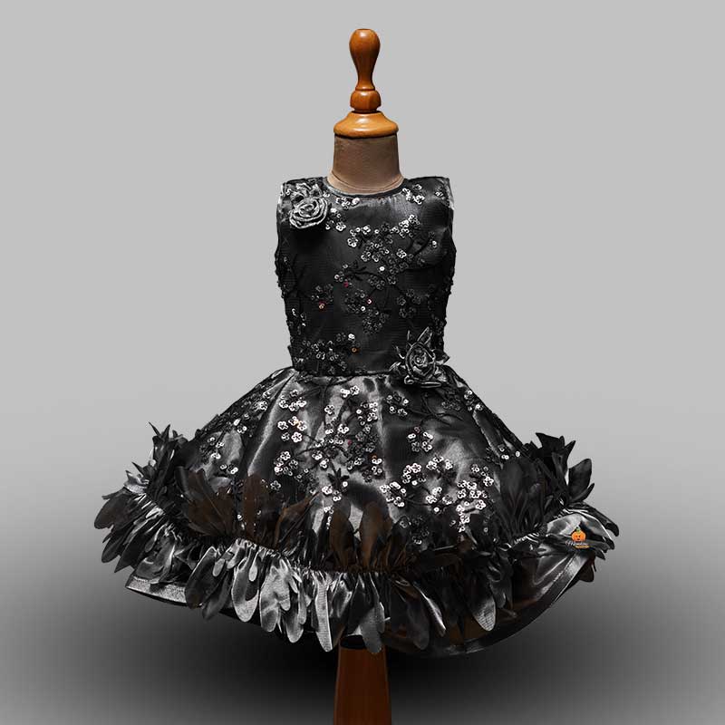 Frock for Kids with Sequin Front View