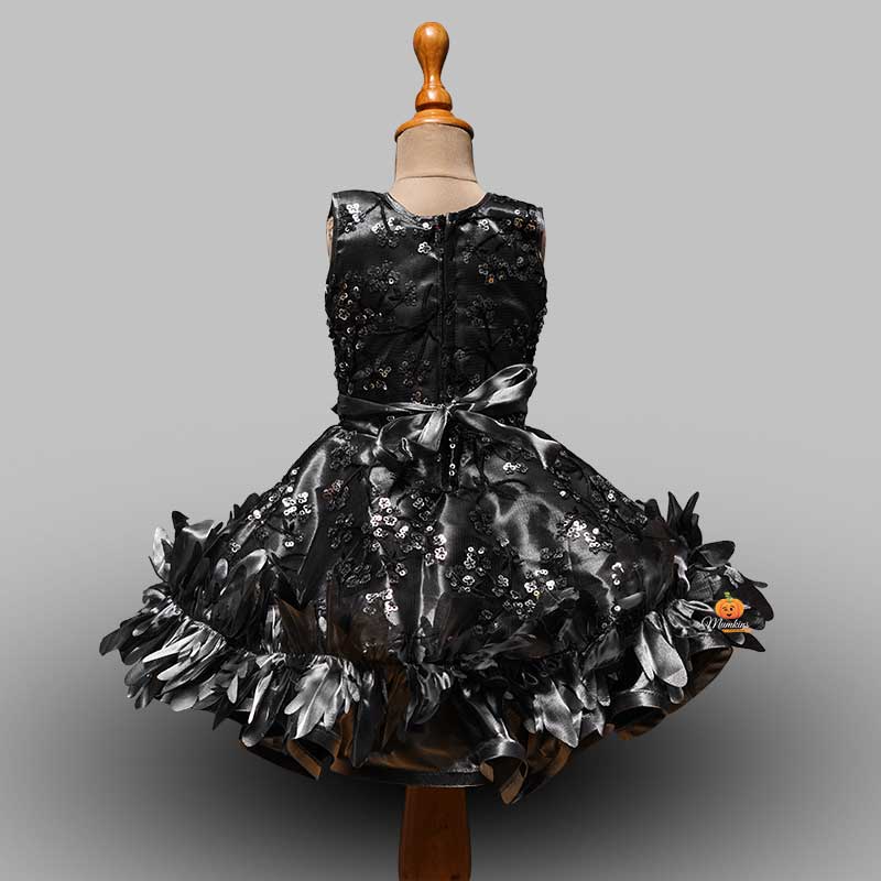Frock for Kids with Sequin Back View