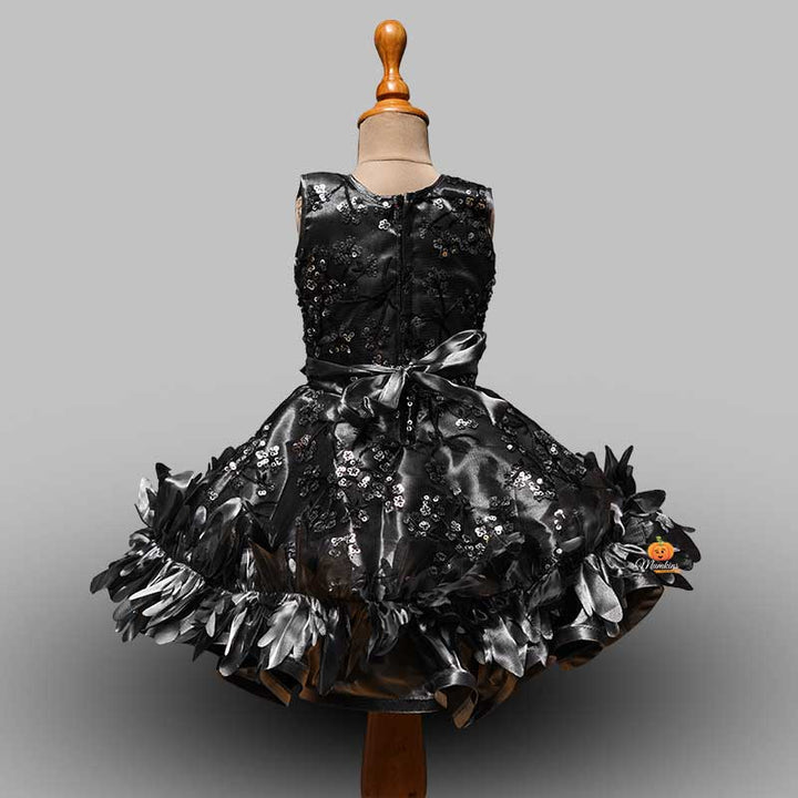 Frock for Kids with Sequin Back View