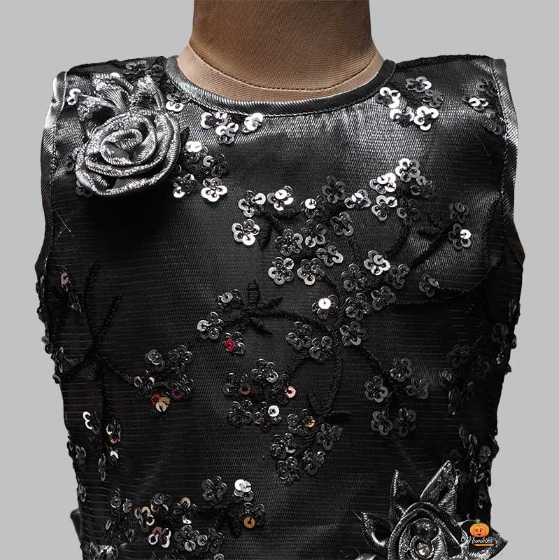 Frock for Kids with Sequin Close Up View