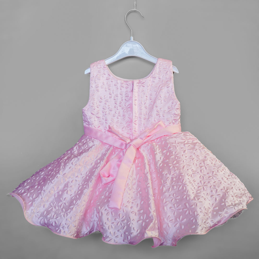 Frock For Kids With Floral Design And Embroidery