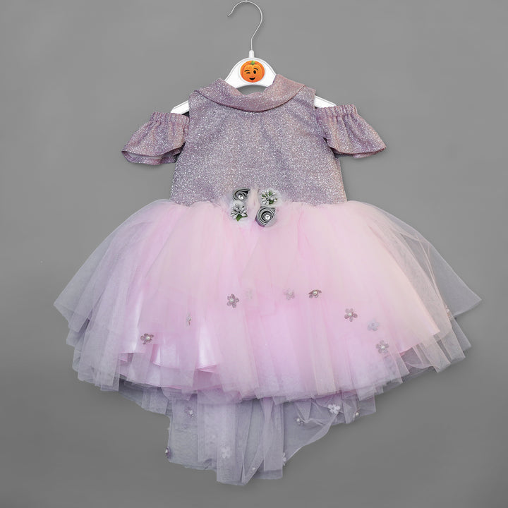 Off Shoulder Frock for Girls Front View