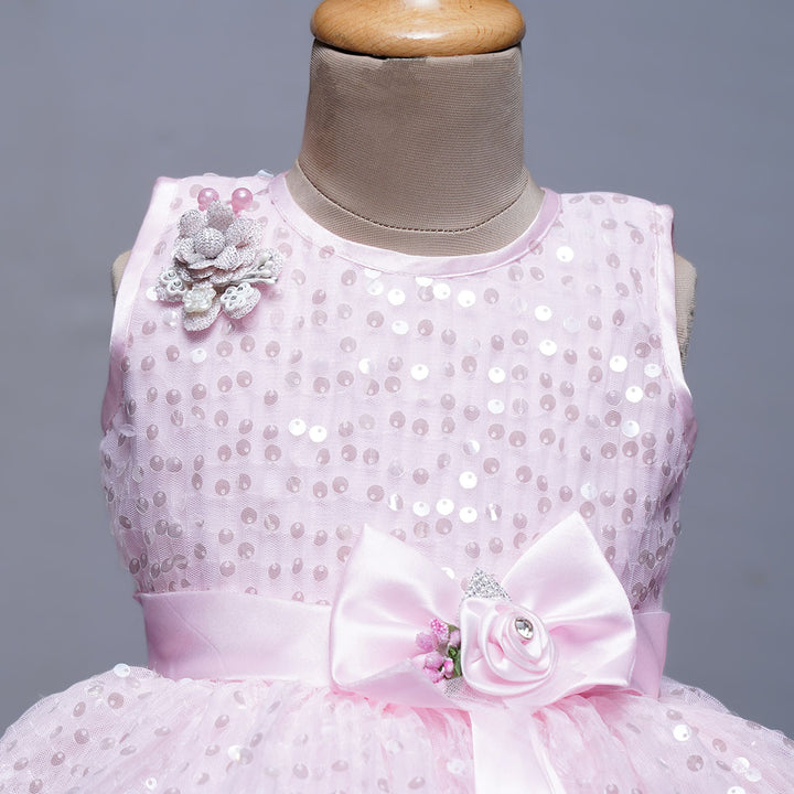 Stylish Multi Layered Frock for Girls Close Up View