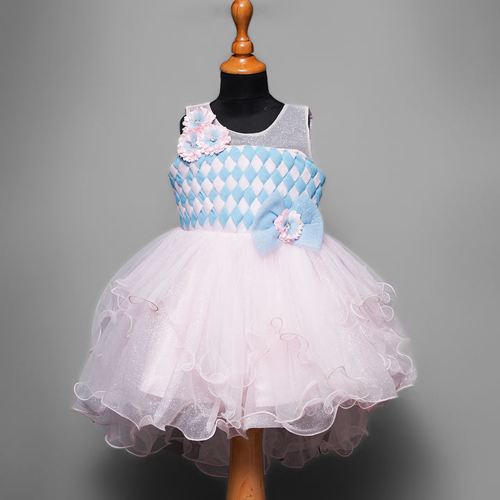 Pink Party Wear Frock For Girls