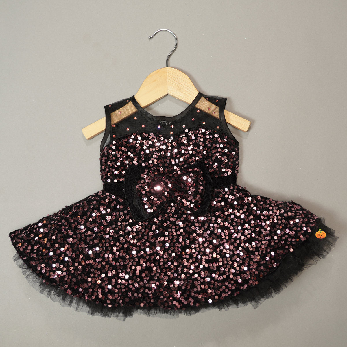 Mini Maya Pink Sequin Long Sleeve Dress | New Look
