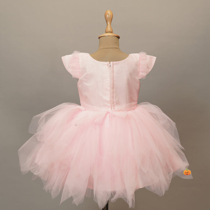 Ruffled Sleeves Frock For Kids
