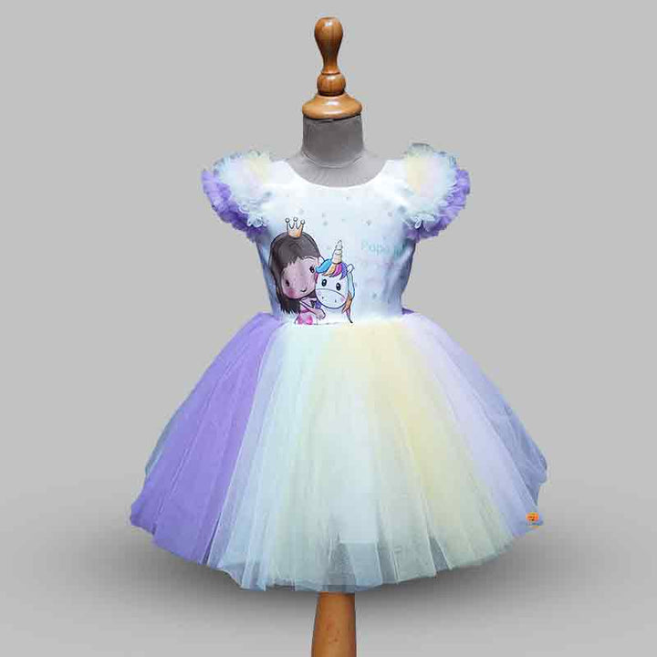 Multi Colored Frock For Girls Front View