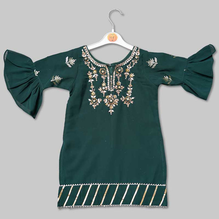 Green Girls Gharara Dress