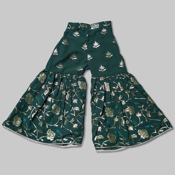 Green Girls Gharara Dress