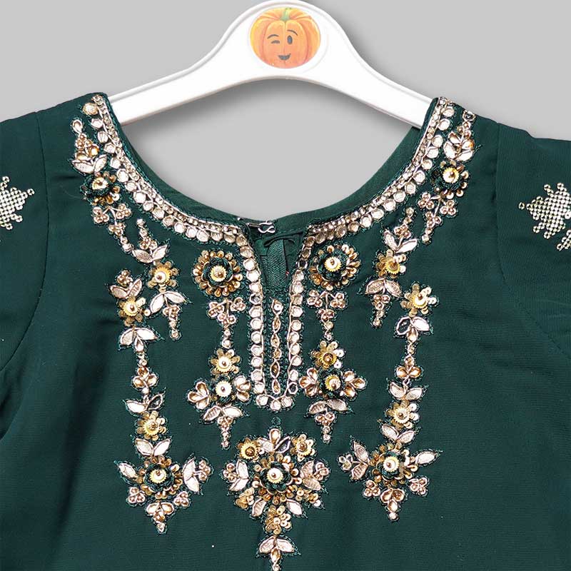 Green Girls Gharara Dress