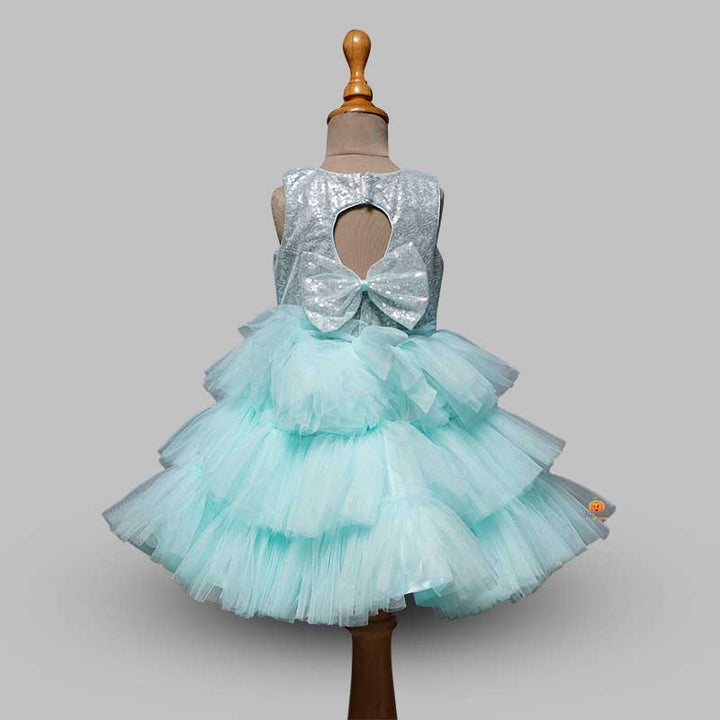 Girls And Kids Frock With Layered Pattern