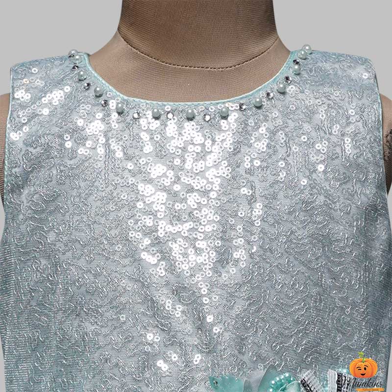 Girls And Kids Frock With Layered Pattern