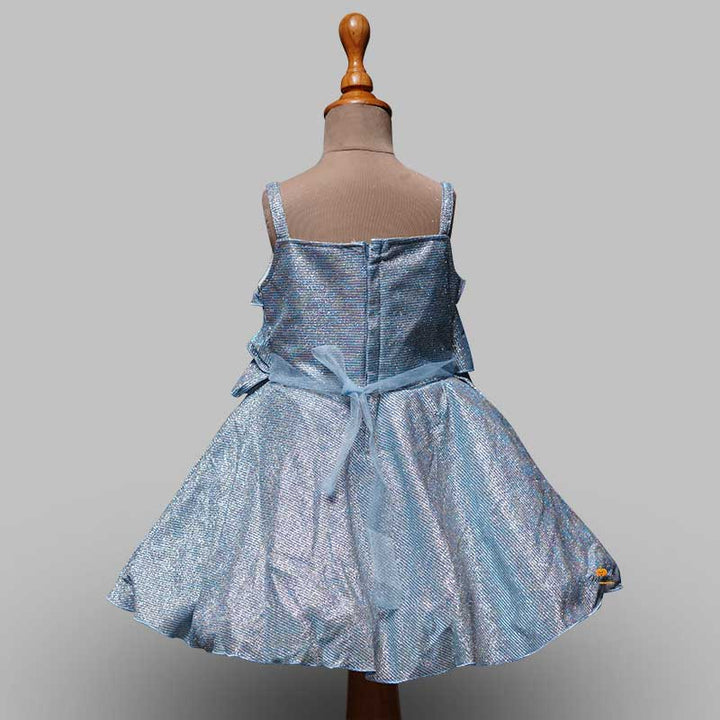 Layered Design Frock For Girls Back View