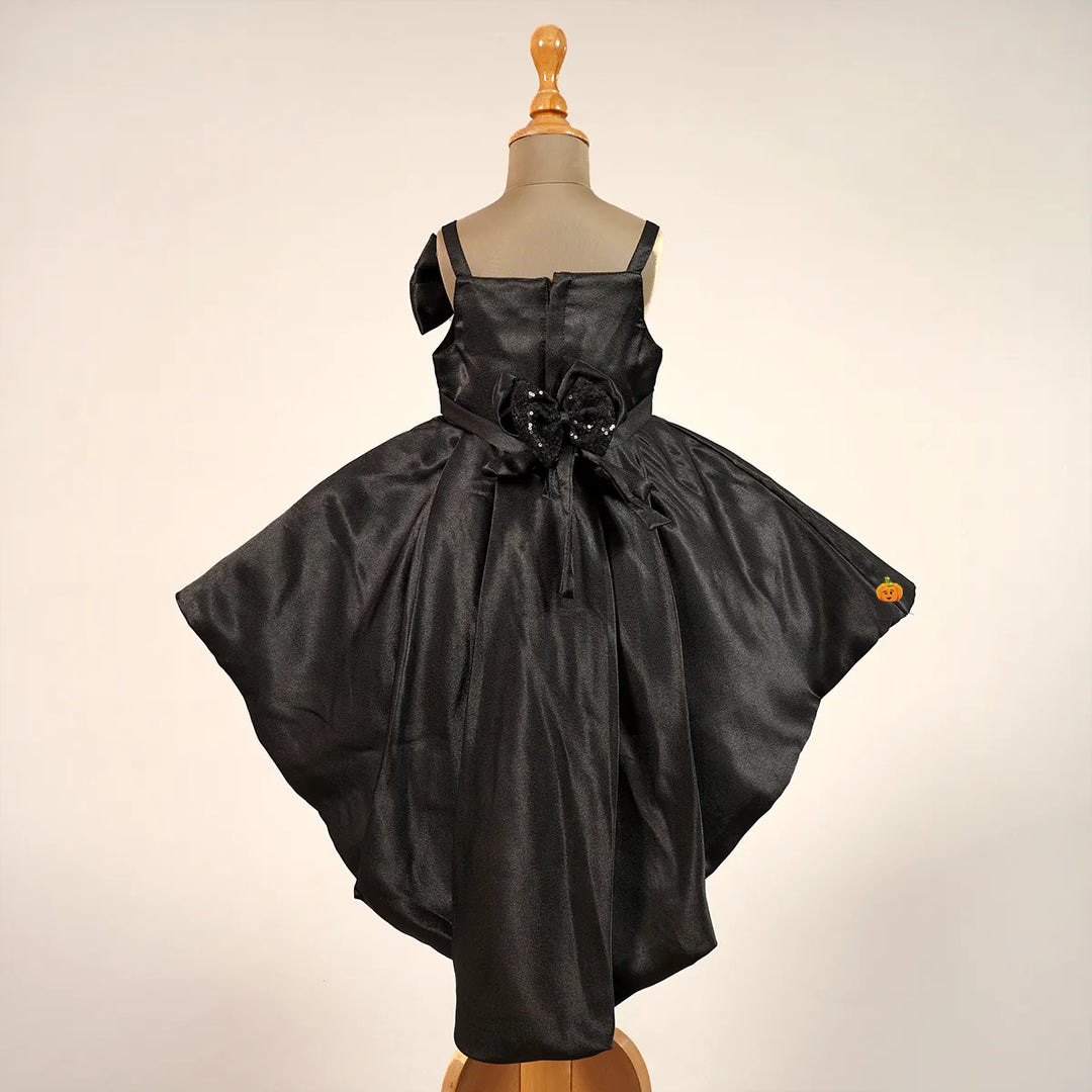 Buy High Low Pattern Party Wear Girls Frock with Bow Wine / 3-4 Y Buy High Low Pattern Party Wear Girls Frock with Bow Wine / 3-4 Y