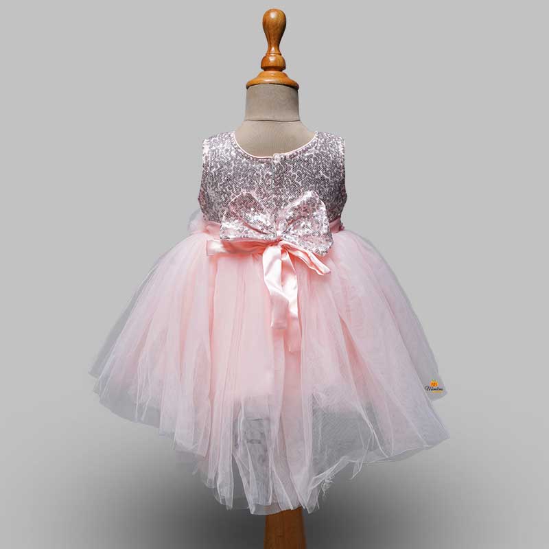 Sequin Designer Girls Frock Back View