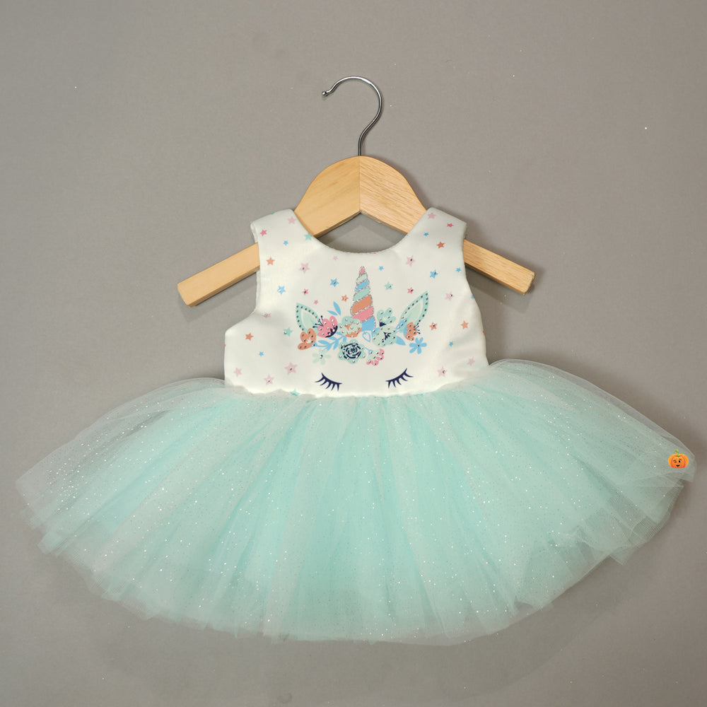 Unicorn Design Girls Frock