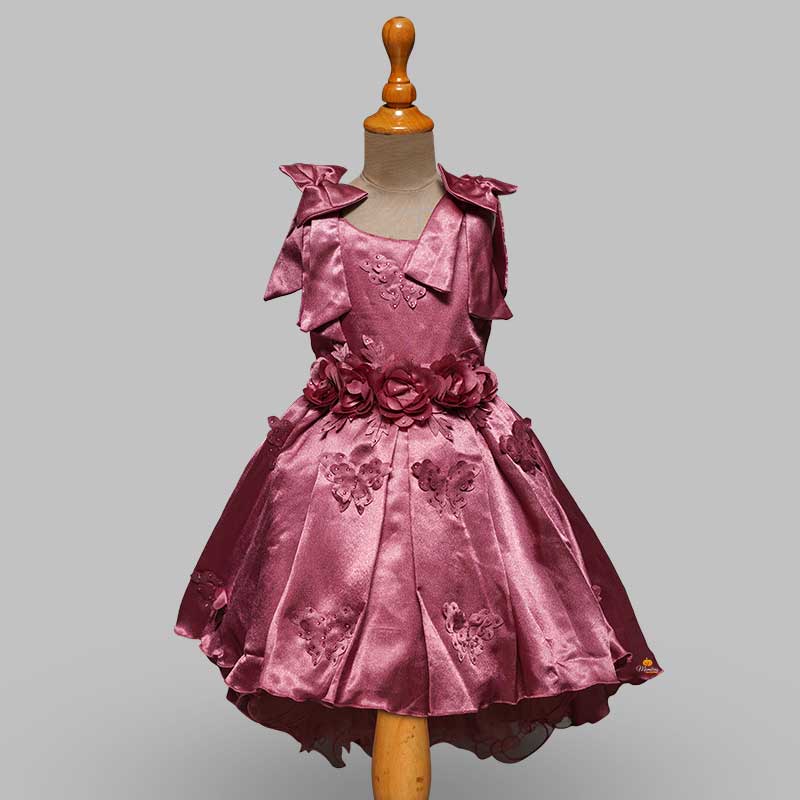 Sleeveless Designer Kids Frock Front View