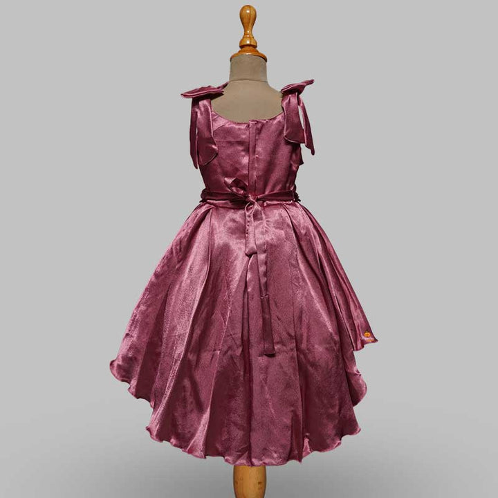 Sleeveless Designer Kids Frock Back View