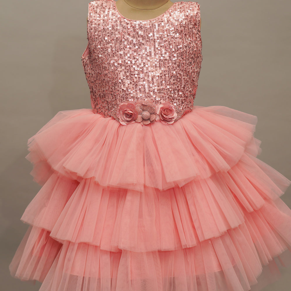 Shimmering Party Wear Frock For Girls
