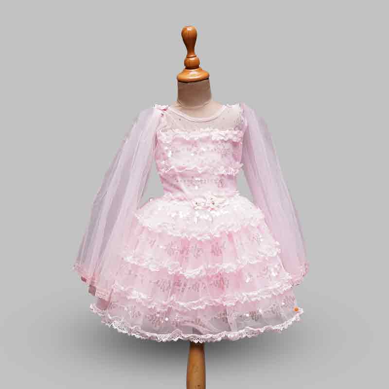Frock For Girls With Flare Pattern Front View
