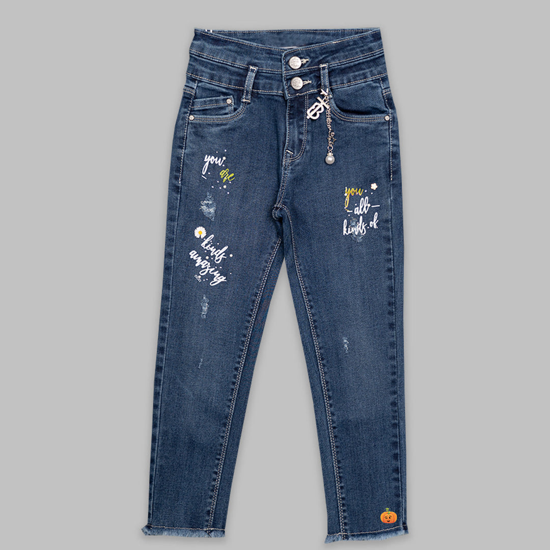 Aesthetic Jeans for Baby Girl and Kids Front View