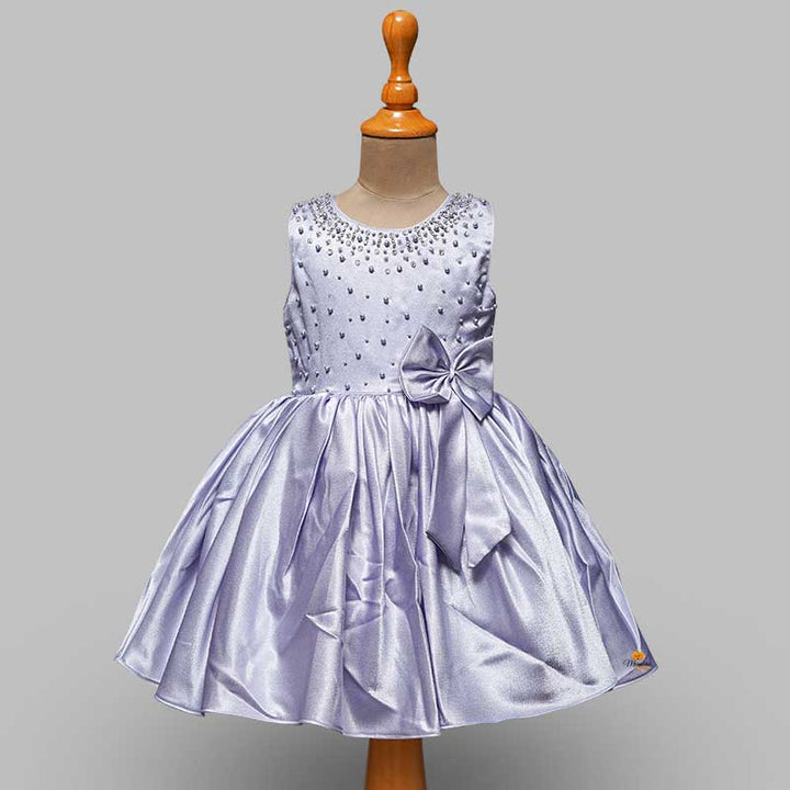 Frock For Girls With A pretty Pearl Design