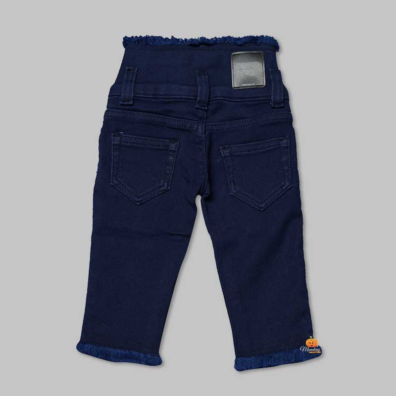 High Waits Jeans For Girls And KidsDark Blue