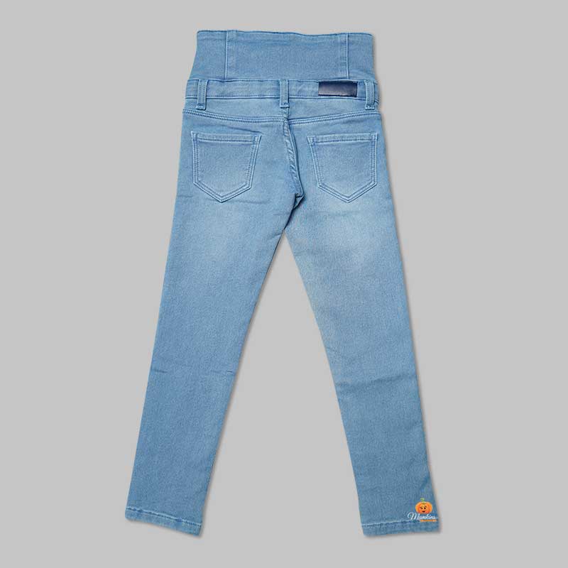 High Waist Jeans for Girls and Kids Back View