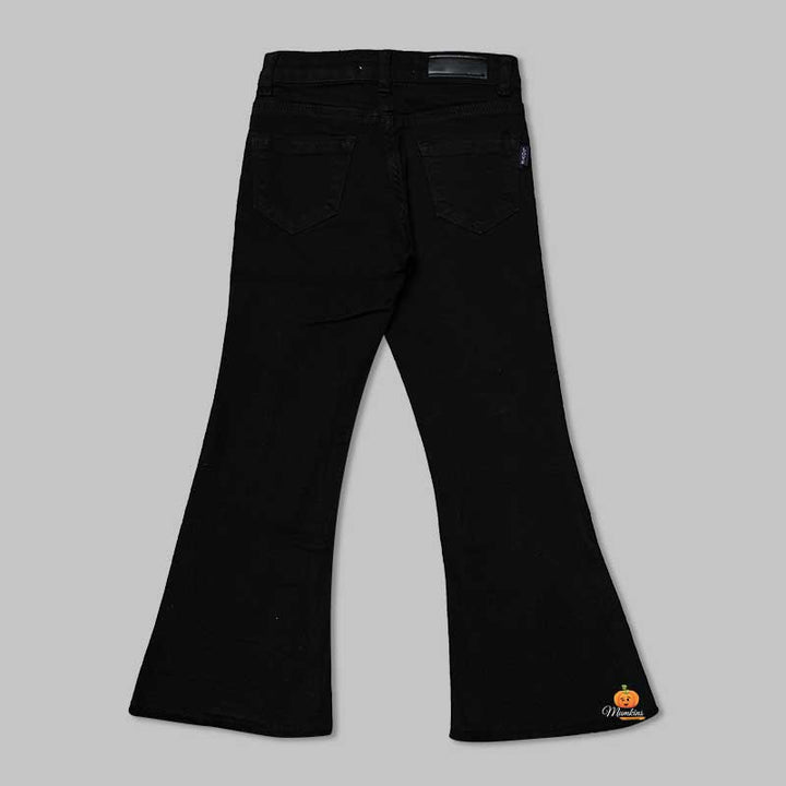 Jeans For Girls And Kids With Soft FabricBlack