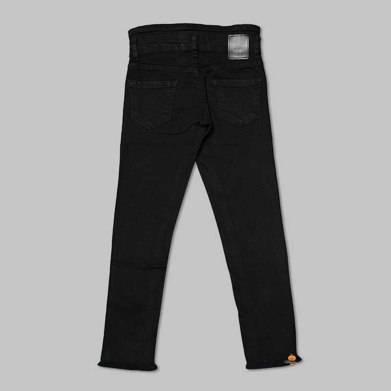 Jeans for Girls and Kids with Soft Fabric Back View
