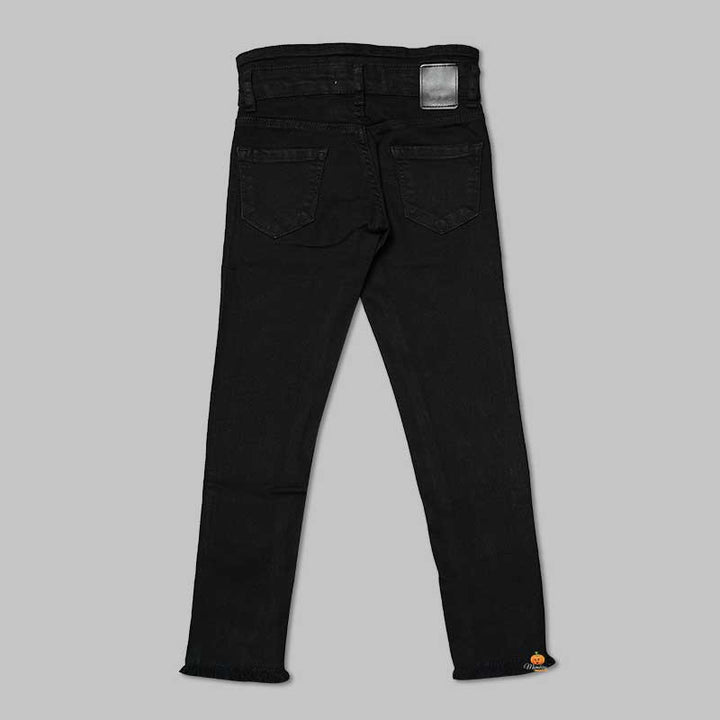 Jeans for Girls and Kids with Soft Fabric Back View