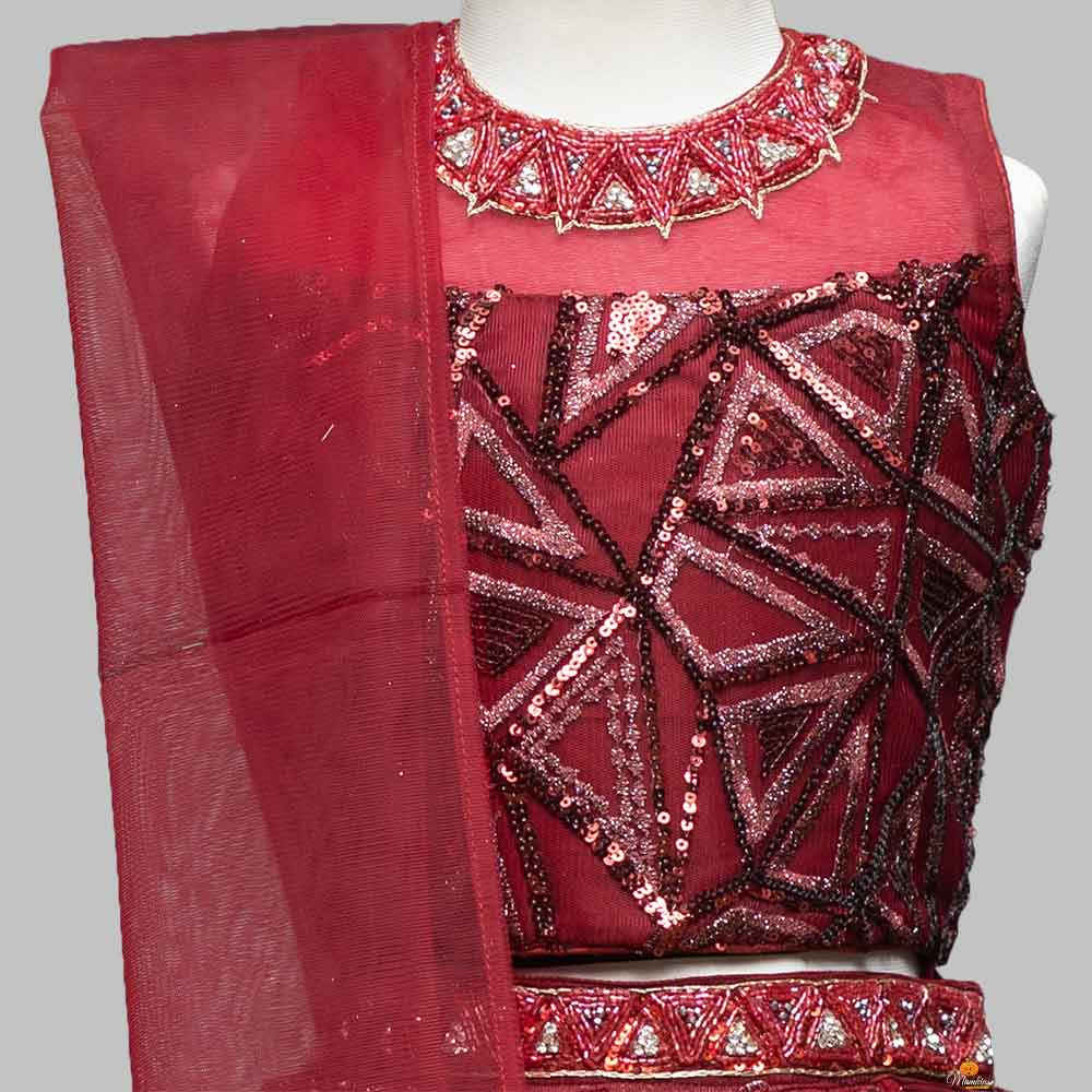 Maroon Girls Lehenga Choli