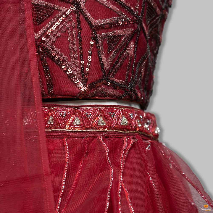 Maroon Girls Lehenga Choli