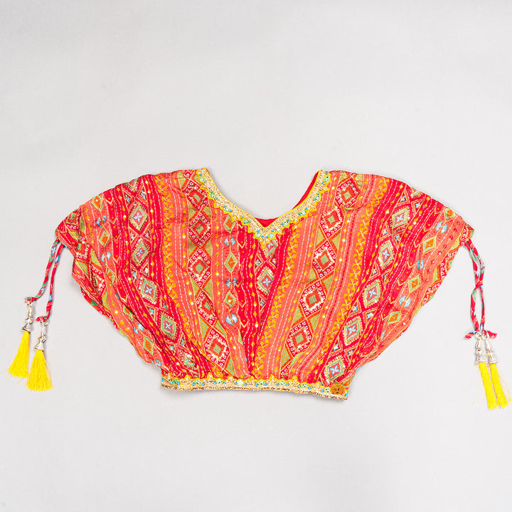 Orange & Mustard Lehenga Choli for Girls 