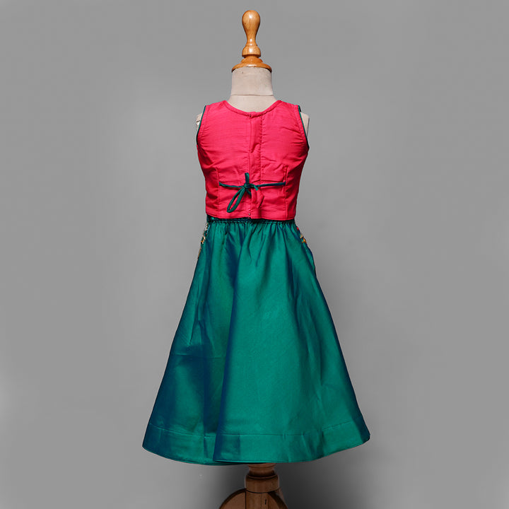 Rani Colored Lehnga Choli For Kid Girls