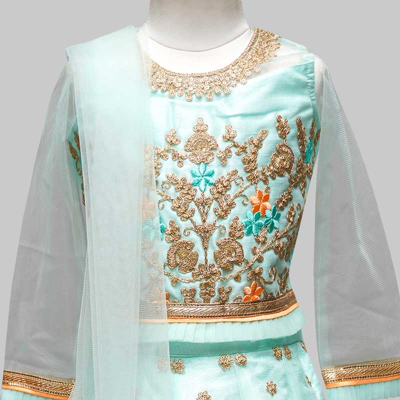 Light Green Girls Lehenga Choli