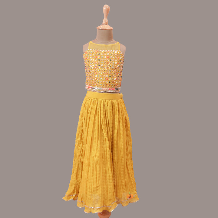 Golden Girls Lehenga Choli Top View